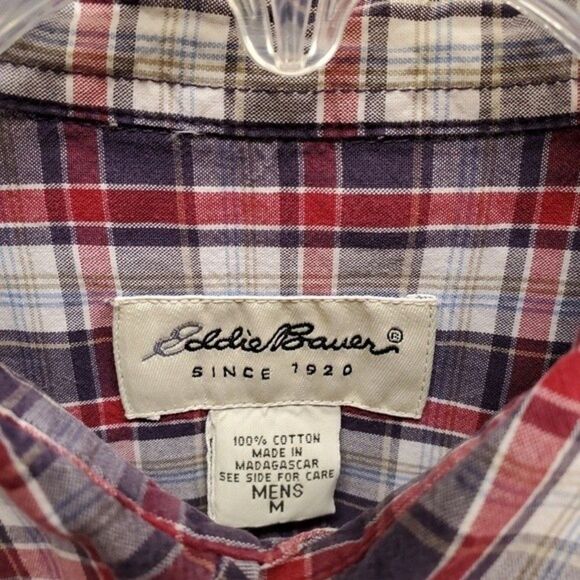 Eddie Bauer Plaid Men's Long Sleeve Shirt in Size M - Picture 3 of 5